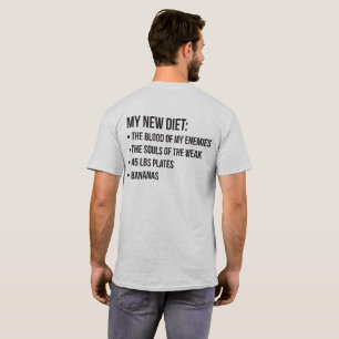 Funny Novelty Workout Spaß - My New Diet - Gym T-Shirt