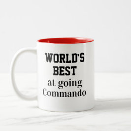 Funny Novelty WORLD'S BEST GOING COMMANDO Zweifarbige Tasse