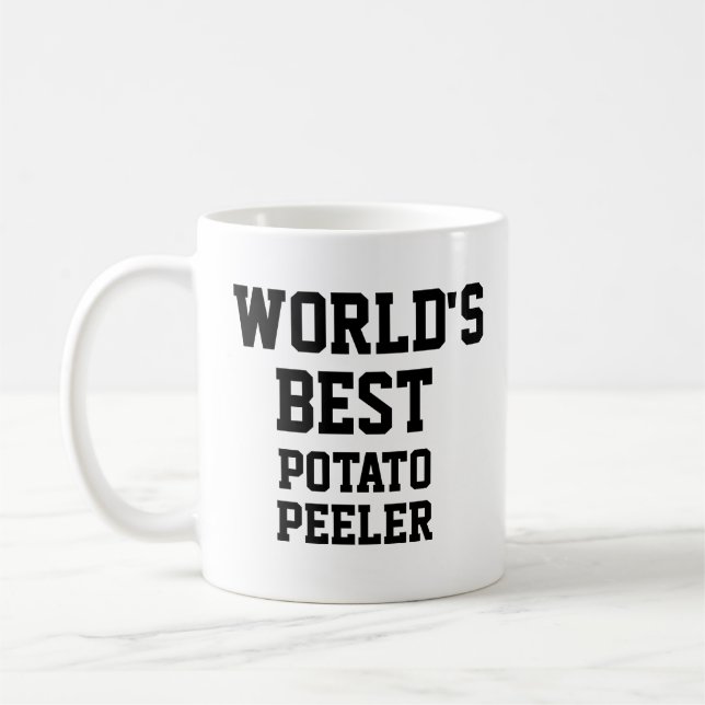 Funny Novelty WORLD'S BEST POTATO PEELER Kaffeetasse (Links)
