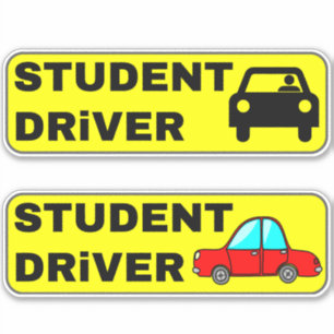 Funny Novice Student Driver Stickers for Cars Aufkleber
