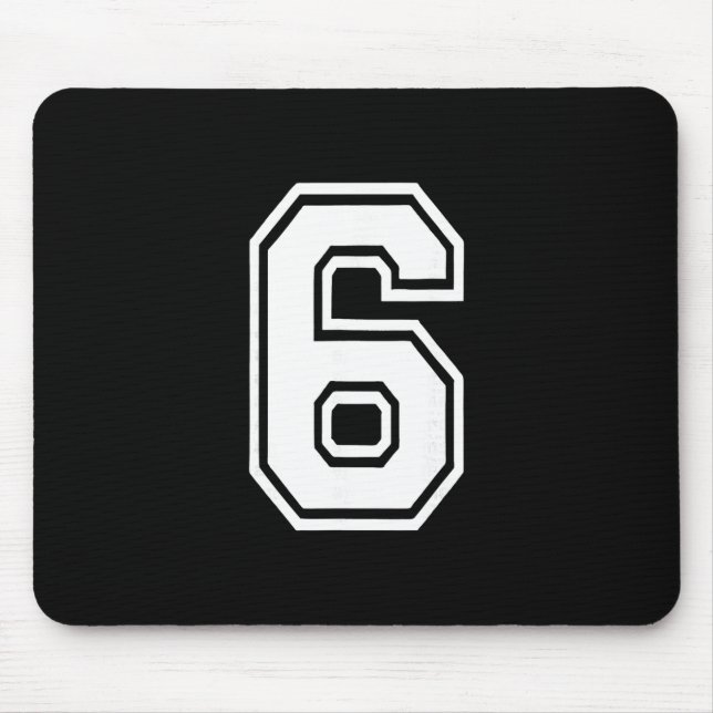 Funny Number 6 67 Meme Costume Matching Group Hall Mousepad (Vorne)