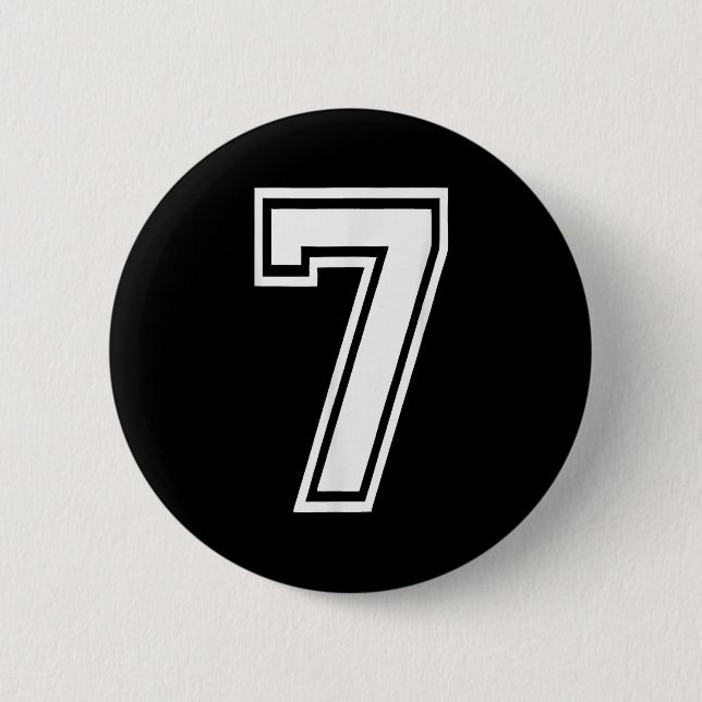 Funny Number 7 67 Meme Costume Matching Group Hall Button (Vorderseite)