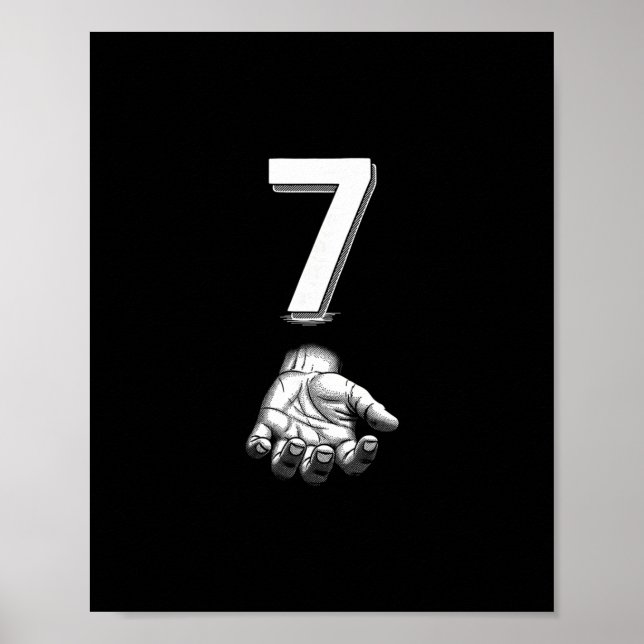 Funny Number 7 Matching 67 Meme Costume  Poster (Vorne)