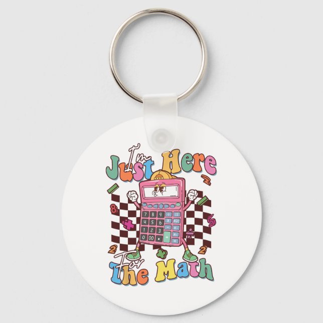 Funny Number Day Maths Day Calculator Teacher Stud Schlüsselanhänger (Vorderseite)