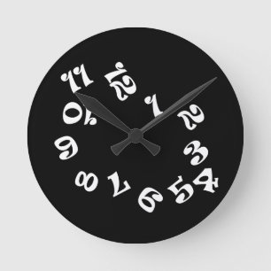 Funny Numbers Wall Clock Runde Wanduhr
