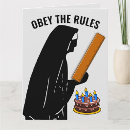 FUNNY NUN CATHOLIC BIRTHDAY OBEY GREETING CARDS KARTE