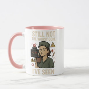 Funny Nurse Code Blue Tasse - Müde Kaffee Krankens