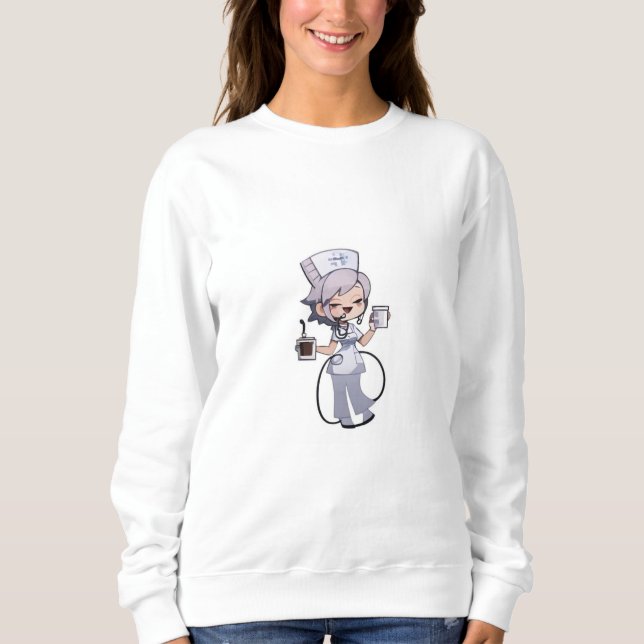 Funny Nurse Coffee Sweatshirt (Vorderseite)