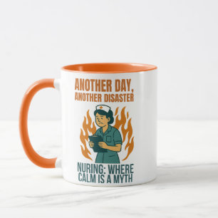 Funny Nurse Desaster Shirt - Flaming Chart Nurse Tasse