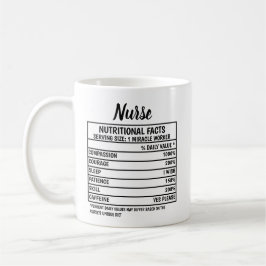 Funny Nurse Ernährungswert Geschenk Kaffee Tasse