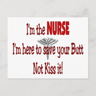 Funny Nurse Geschenke Postkarte