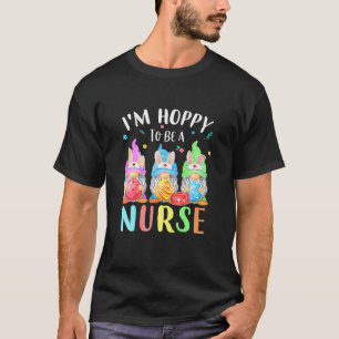 Funny Nurse Gnomes Ostertag Bunny Eggs RN ICU CN T-Shirt