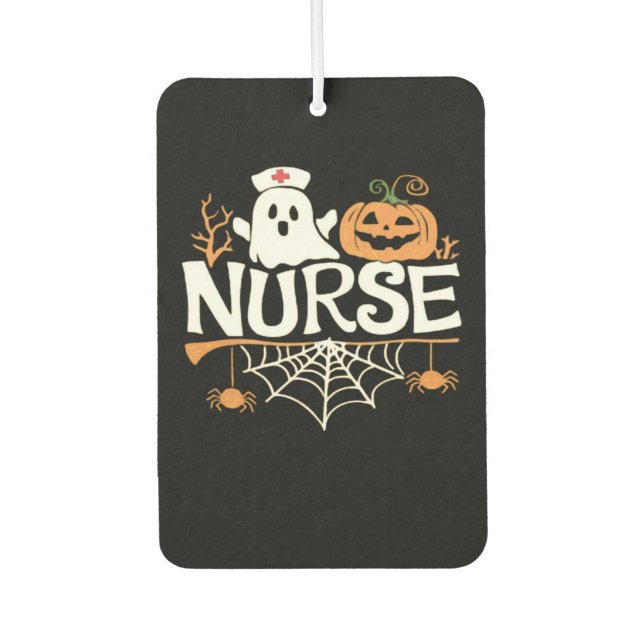 Funny Nurse Halloween Ghost Design Essential T-Shi Autolufterfrischer (Vorderseite)