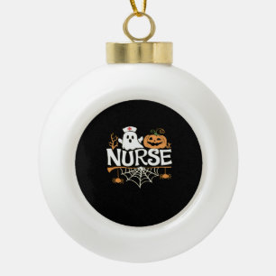 Funny Nurse Halloween Ghost Design Essential T-Shi Keramik Kugel-Ornament