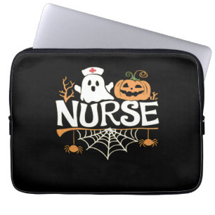 Funny Nurse Halloween Ghost Design Essential T-Shi Laptopschutzhülle