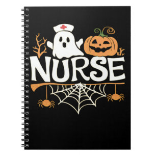 Funny Nurse Halloween Ghost Design Essential T-Shi Notizblock