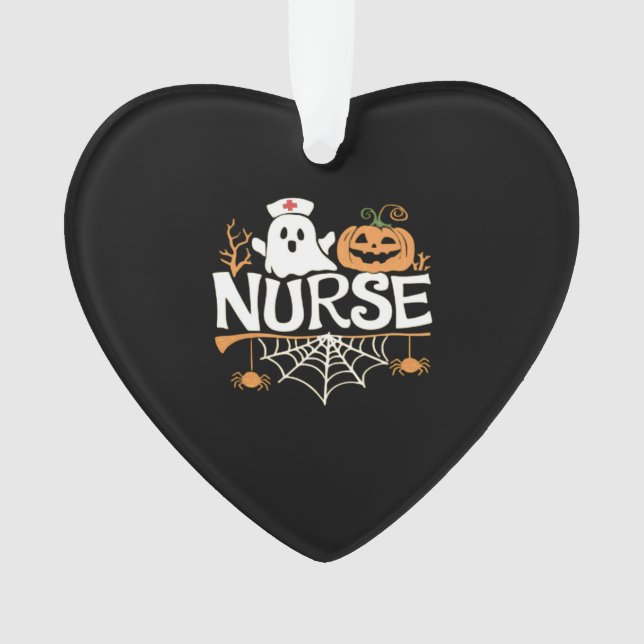 Funny Nurse Halloween Ghost Design Essential T-Shi Ornament (Vorderseite)