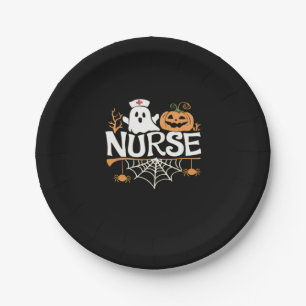 Funny Nurse Halloween Ghost Design Essential T-Shi Pappteller