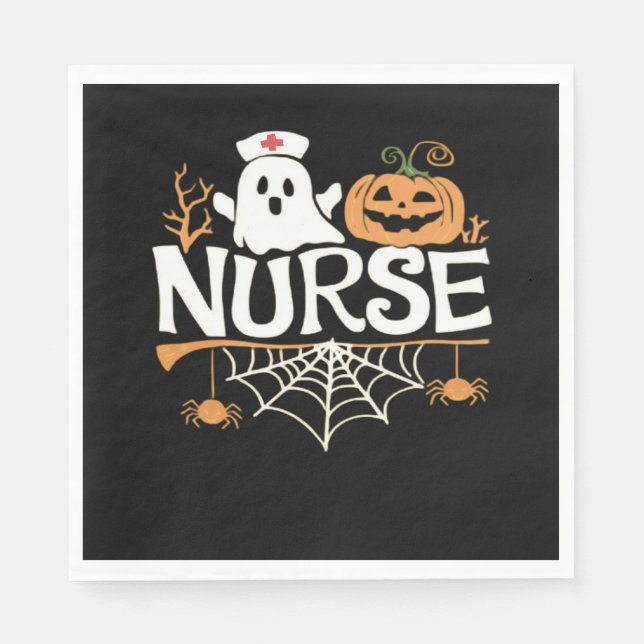Funny Nurse Halloween Ghost Design Essential T-Shi Serviette (Vorderseite)