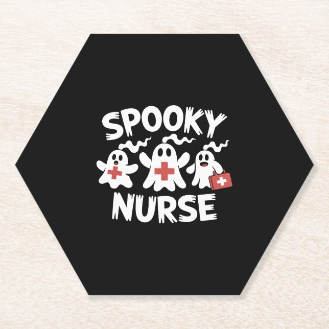 Funny Nurse Halloween Untersetzer (Vorderseite)