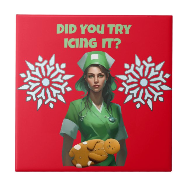 Funny Nurse Iss It Thunder_Cove Fliese (Vorderseite)