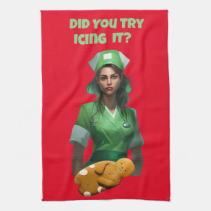 Funny Nurse Iss It Thunder_Cove Geschirrtuch