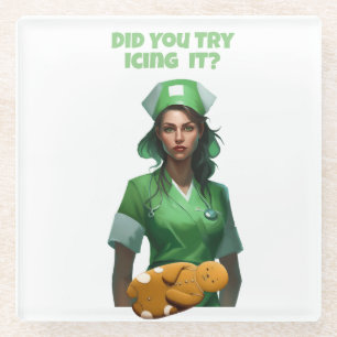 Funny Nurse Iss It Thunder_Cove Glasuntersetzer