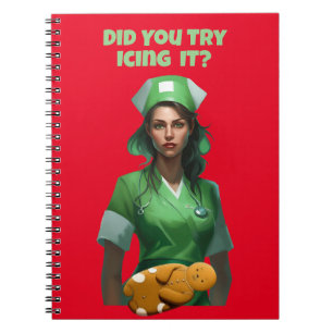 Funny Nurse Iss It Thunder_Cove Notizblock
