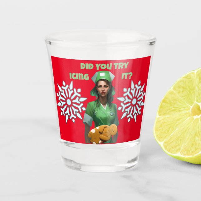Funny Nurse Iss It Thunder_Cove Schnapsglas (Vorderseite)