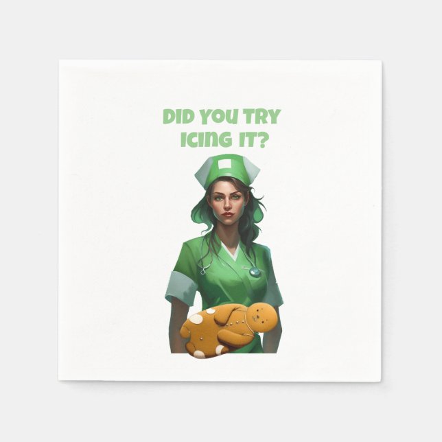 Funny Nurse Iss It Thunder_Cove Serviette (Vorderseite)