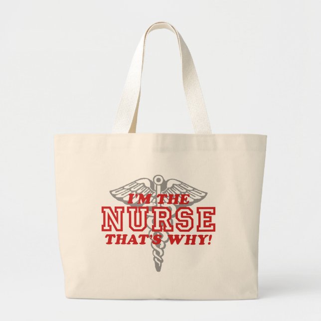 Funny Nurse Jumbo Stoffbeutel (Vorne)
