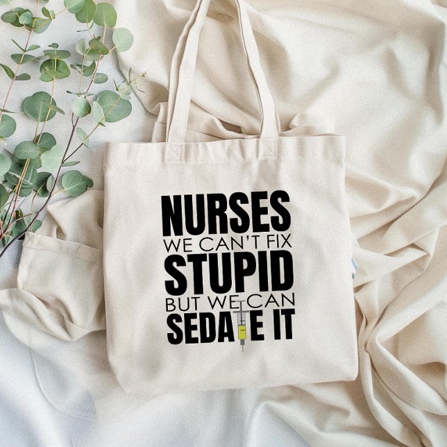 Funny Nurse können wir nicht dumm machen Tragetasche (Brighten up your day with this tote bag that adds a fun touch of humor to your everyday essentials!)