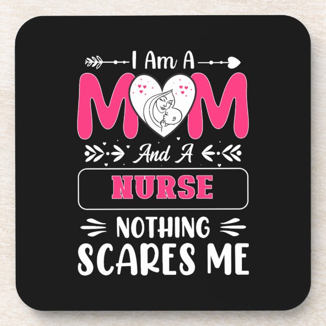 Funny Nurse Mama, Nurse Mama lustige Zitate Getränkeuntersetzer (Vorderseite)