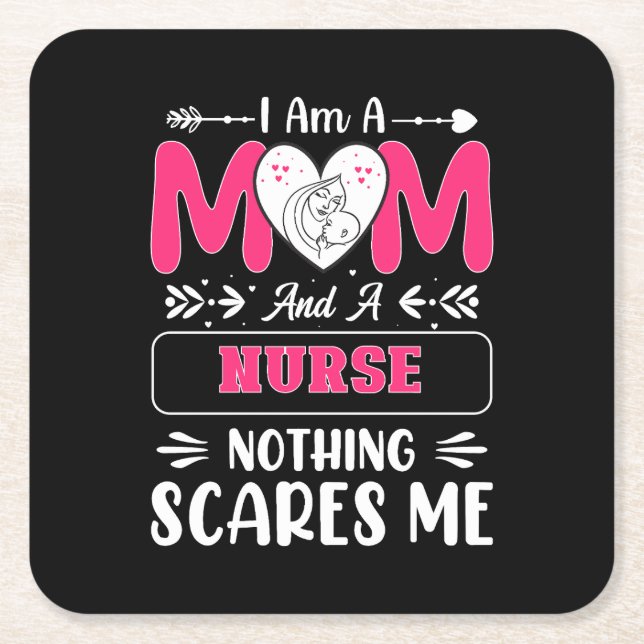 Funny Nurse Mama, Nurse Mama lustige Zitate Rechteckiger Pappuntersetzer (Vorderseite)