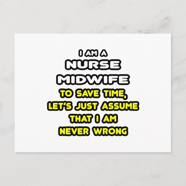 Funny Nurse Midwomen T - Shirt and Gifts Postkarte (Vorderseite)