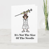 Funny Nurse mit Shot Get Well Card