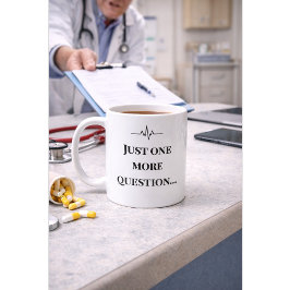 Funny Nurse Mug “One More Question” Custom Name Kaffeetasse