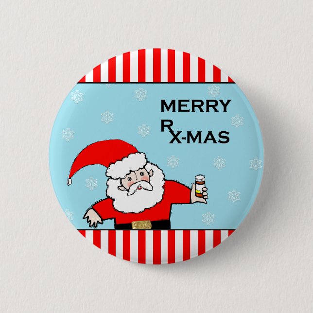 Funny Nurse oder Doctor Holiday Gift Button (Vorderseite)