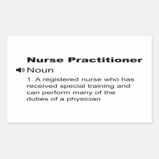 Funny Nurse Practitioner Definition Rechteckiger Aufkleber