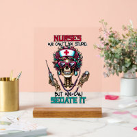 Funny Nurse sedate Wort Art Skelett