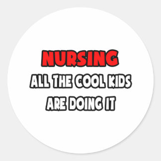 Funny Nurse Shirts und Geschenke Runder Aufkleber