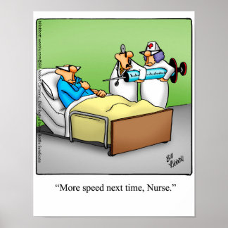 Funny Nurse Spaß Poster Gift