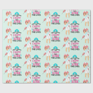 Funny Nurse Sprichwort mit Big Hypodermic Needle Geschenkpapier