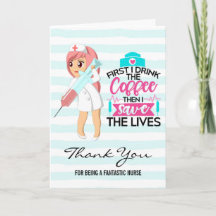 Funny Nurse Sprichwort mit Big Hypodermic Needle Karte