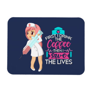Funny Nurse Sprichwort mit Big Hypodermic Needle Magnet
