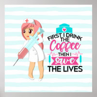Funny Nurse Sprichwort mit Big Hypodermic Needle
