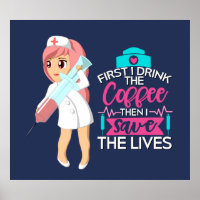 Funny Nurse Sprichwort mit Big Hypodermic Needle