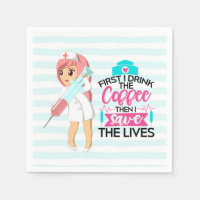 Funny Nurse Sprichwort mit Big Hypodermic Needle