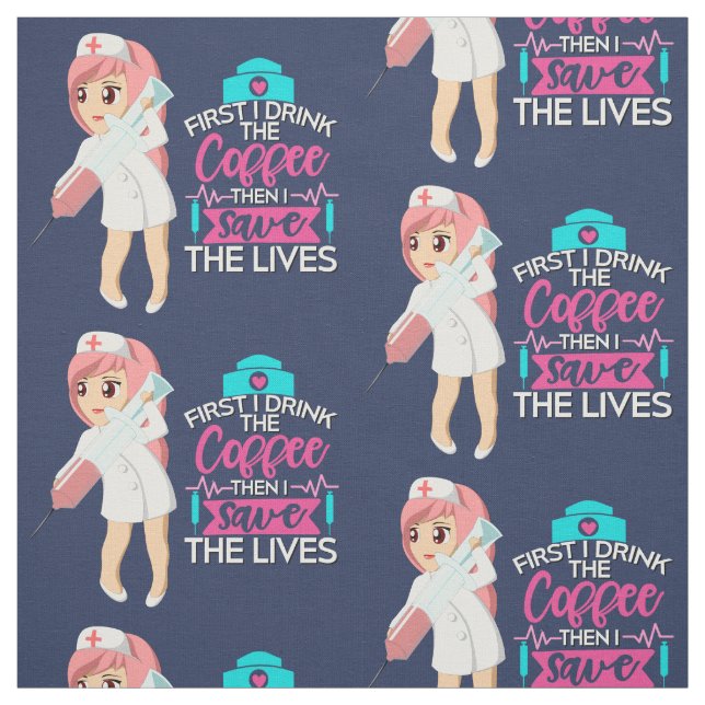 Funny Nurse Sprichwort mit Big Hypodermic Needle Stoff (Muster)