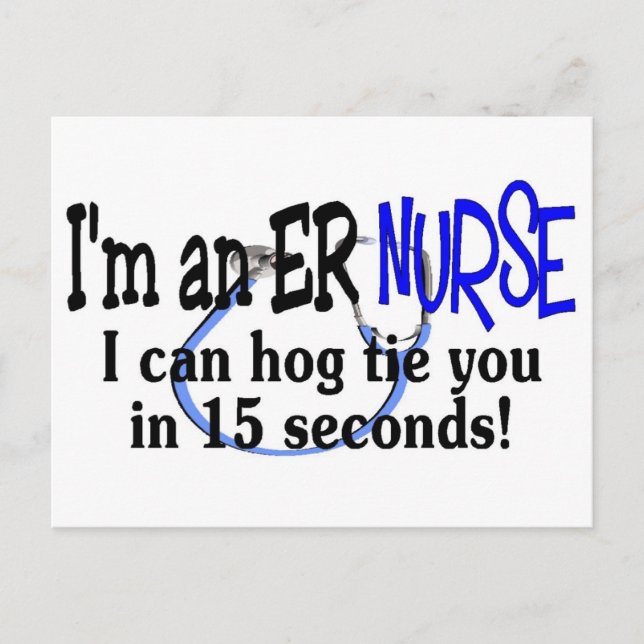Funny Nurse T - Shirt und Geschenke Postkarte (Vorderseite)